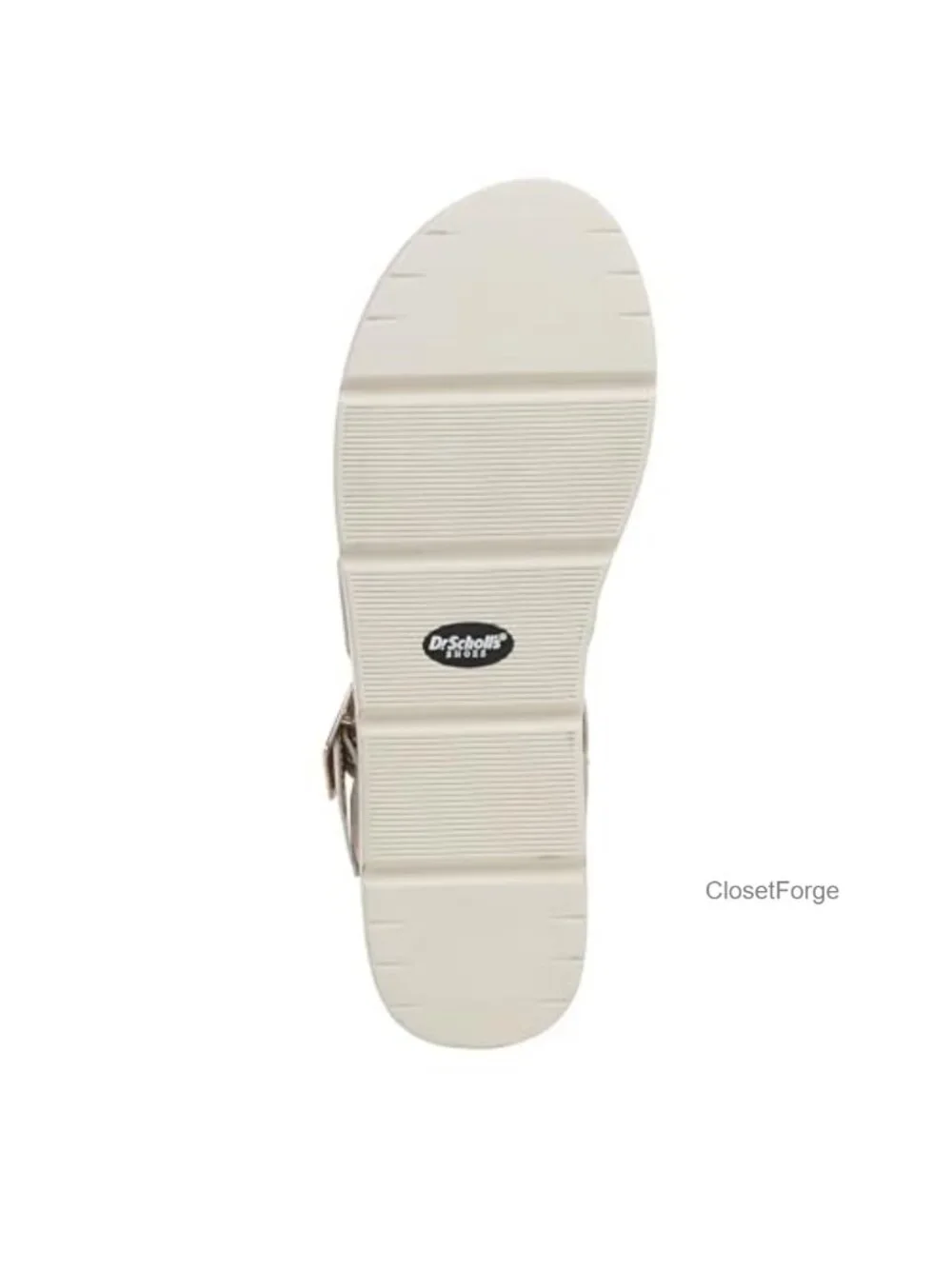 Dr Scholls Once Twice Espadrille Platform Wedge Sandal Faux Leather Strappy